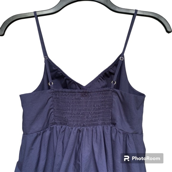 Gap V-Neck Cami Midi Dress Navy Size SP - Picture 6 of 14